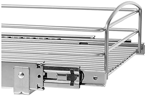 Knape & Vogt Rs-Mub-14-Fn 5 In. H X 15 In. W X 20 In. D Multi-Use Basket Silver Pull Out Cabinet Organizer, Frosted Nickel #TOP4
