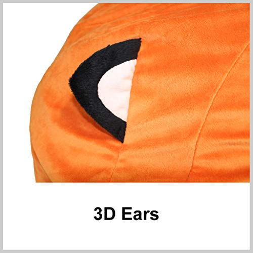 Roomganize Extra Large Animal Bean Bag Chair Cover And Soft Toy And Linen Storage Organizer For Room Decor (Fox) #TOP3