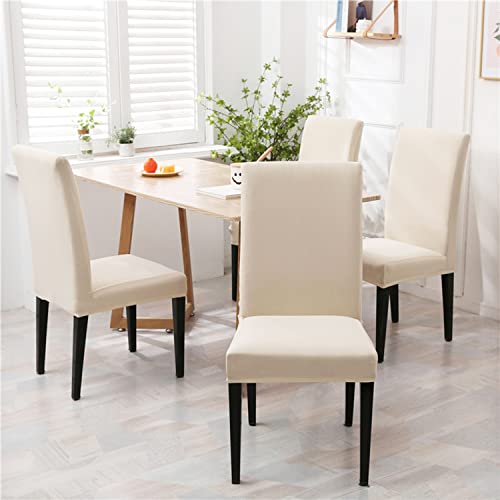 NDMMSO Dining Room Chair Covers Set of 4 Super Fit Stretch Removable Washable Dining Chair Protector Cover Seat Slipcover for Hotel Dining Room - Image 2