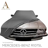 Lavable a 30 grados FUNDA DE COCHE PARA EL INTERIOR A MEDIDA MERCEDES-BENZ R107 SL ON BOLSILLOS PARA LOS RETROVISORES  GRIS CUBIERTA PARA COCHE INTERIOR  LONA GARAJE PARA AUTO  FUNDA DESCAPOTABLE, COCHE CLÁSICO, COCHE