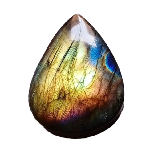 Pierre labradorite poire pour fabriquer un collier artisanal unique