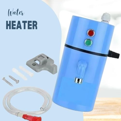 Image of (15 Year Warranty) Instant Water Heater for Bathroom and Kitchen Copper Coil Fast Heating Technology Durable ABS Outer Body Auto Shut Off Safety Feature Portable Electric Heater- Orange