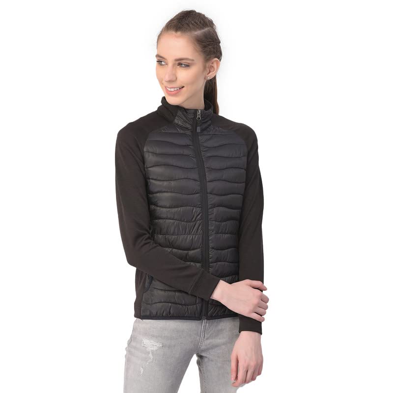 Womens Polyster Casual Regular Fit Sweatshirt (Black)-image-20