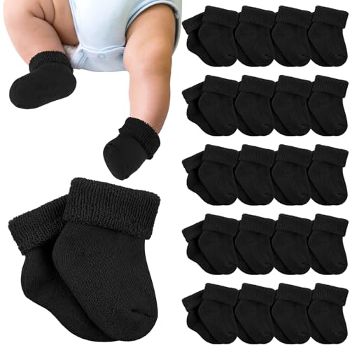 Image of Janmercy 20 Pair Preemie Socks Baby Boy Girls Newborn Premature Terry Cotton Socks for Unisex Baby