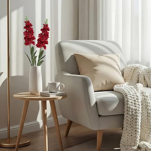 Image of Decor & More 2 PCS Realistic Silk Delphinium Long Stem Artificial Flowers Bunch Without Pot | Artificial Flower for Decoration | Long Artificial Flowers for Big Vase | Home & Restaurant (Without Pot)