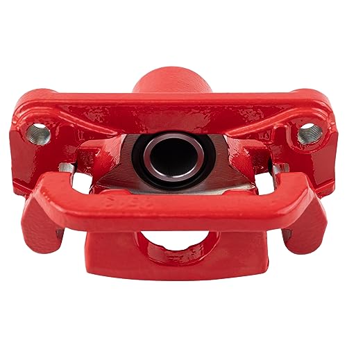 Image of TRQ Performance Rear Driver and Passenger Side Brake Caliper Set Caliper Brackets Hardware Compatible with 02-06 13-22 Nissan Altima 03-06 19-22 Maxima