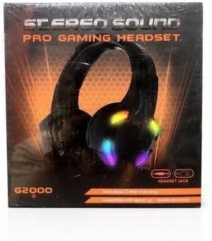 G2000 Gaming Headphone, 3.5mm AUX, Black
