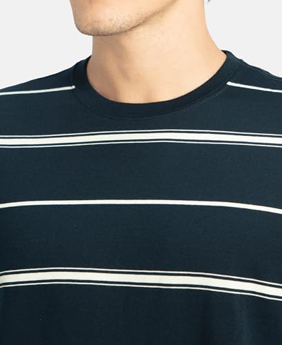 Image of Jockey 2715 Men Super Combed Cotton Rich Striped Round Neck Half Sleeve T-Shirt
