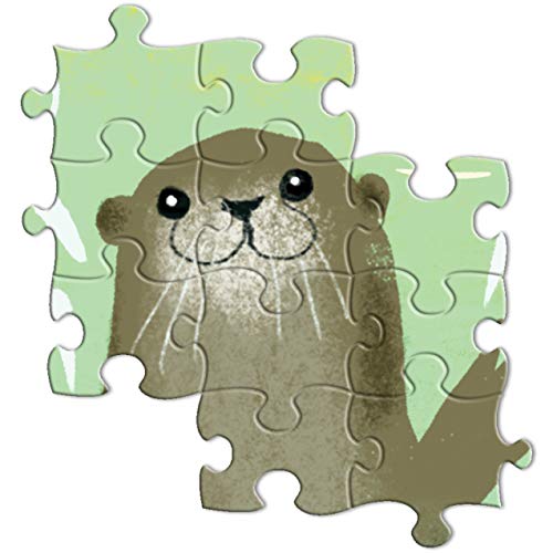 eeBoo Otters 1000 Piece Square Adult Jigsaw Puzzle - Piece and Love