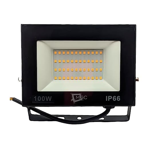 Refletor led 100w Branco Quente 3000K Resistente Prova D'água Projetor Slim Luz Iluminação Piscina Campo