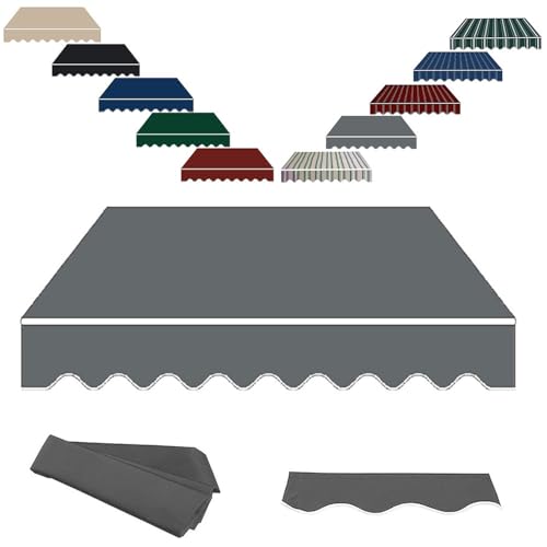GSKFXJ Tela De Repuesto para Toldo, Toldo De Lona Retráctil 3x2.5m 4x3.5m, Lona Recambio para Toldo Jardín Patio Terraza Balcón Exterior(Gray,6.5x5ft/2x1.5m)