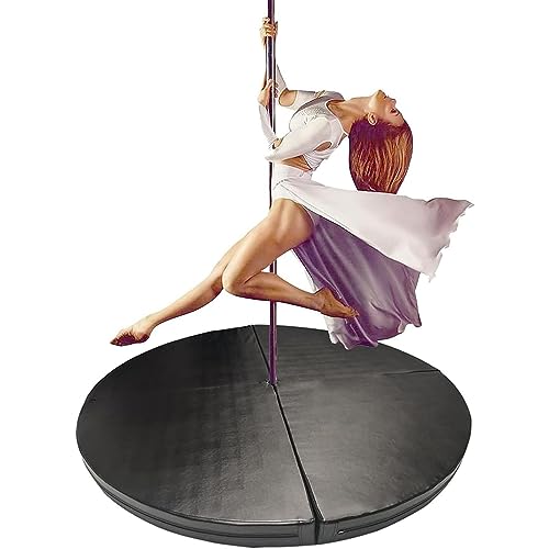 Esterilla de ejercicio plegable con cojín de seguridad para pole dance y entrenamientos de fitness en casa