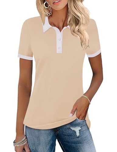 LOMON Womens Golf Shirt Breathable Lightweight Polo Shirts for