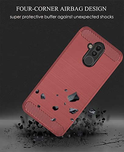 Asuwish Phone Case For Huawei Mate 20 Lite With Tempered Glass Screen Protector Cover And Cell Accessories Slim Soft Silicone Rubber Protective Hawaii Mate20Lite Mate20 20Lite Sne-Lx3 Women Men Red #TOP3
