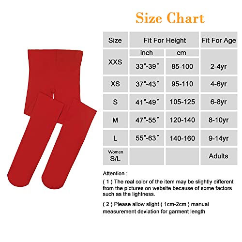 Stelle Girls Ballet Dance Students School Footed Tight (Toddler/Little Kid/Big Kid) (Red, Xxs) #TOP5