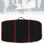 Jadeshay Surfboard Bag, 48x28 Inch Durable Polyester Bodyboard Carry Bag with Side Handle, Double Zipper & External Pocket, Suitable for Surfboard, Boogie Board, Red Stripe - Image 3
