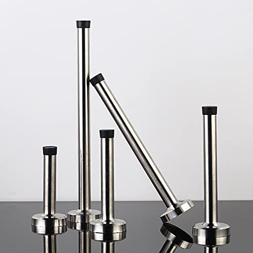 Pacote com 8 batentes de porta, batente de porta de parede cromado prata resistente amortecedor amor