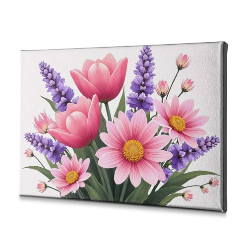 Tableau de tulipes roses pour illuminer votre décoration de salle à manger