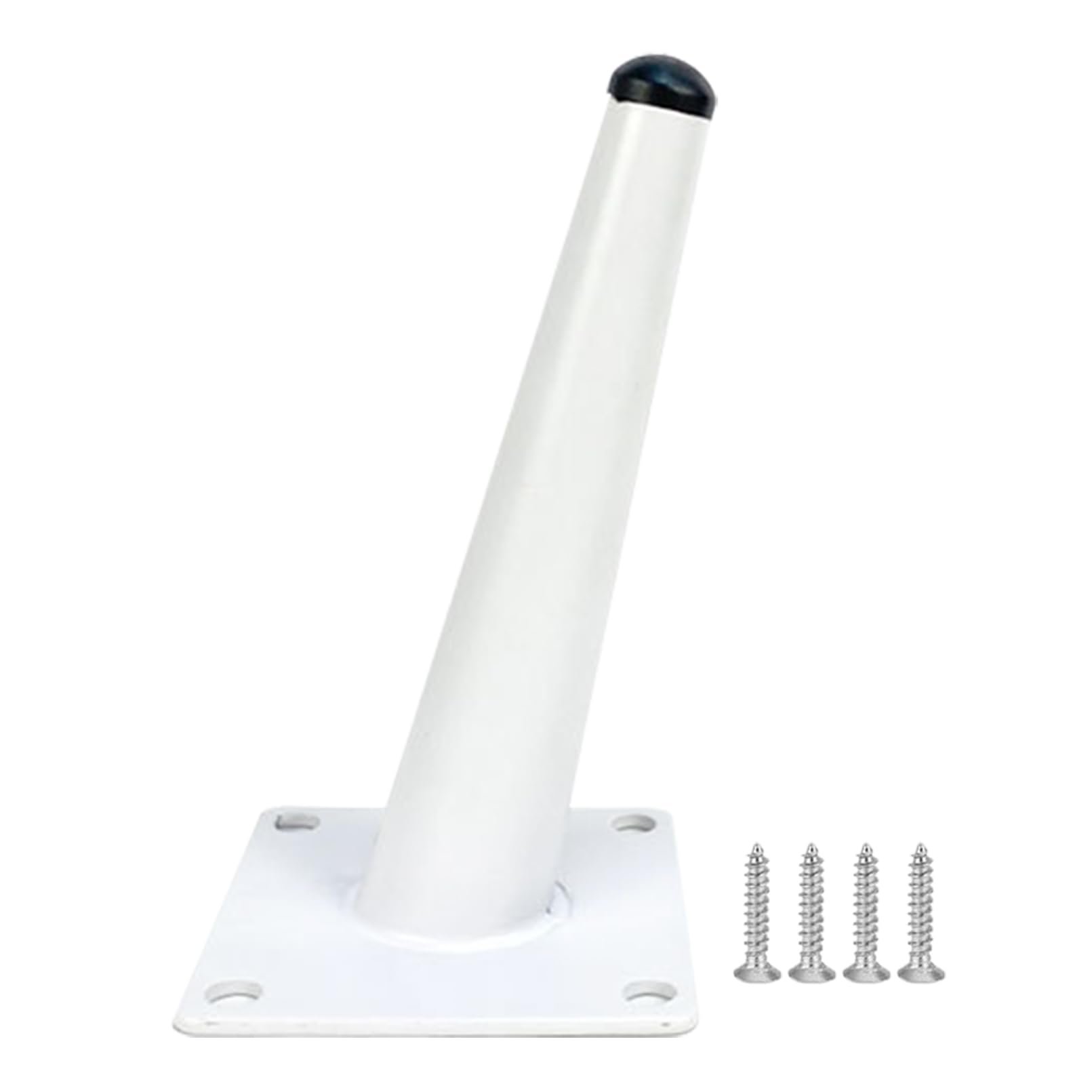 Generico Gambe per Mobili Piedini per Tavolo 25 cm Bianchi 4 Pezzi Supporto Conico in Ferro Verniciato A Spruzzo Piedini per Divano Altezza: 10-72 cm Piedini per Mobile 25 cm/9,8"
