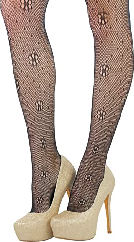 Image of ToBeInStyle Women's Sexy Nylon Versatile Fine Fishnet Thigh High Stockings w /Opaque Band