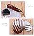 UPSTORE Hair Accessory Hair Comb, 2PCS Heightening Ponytail Insert for Hairstyle Styling Beauty Tool, Plastic, Black, Brown