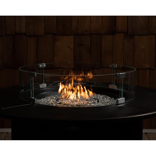 Maykoosh Vogue Glass Wind Guard for Fire Pits with Stylish Protection, Enhanced Safety, and Improved Flame Stability