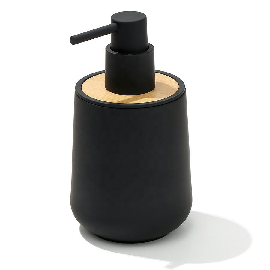 Image of Modern Acrylic Soap Dispenser Pump Bottle 330ml - Refillable Lotion, Shampoo, Hand Wash & Shower Gel Container for Kitchen or Bathroom Countertop (Pack of 1, Multicolor)