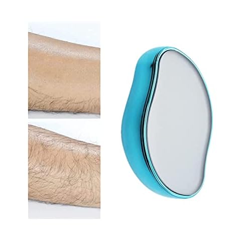 Aqestyerly Crystal Hair Eraser, Painless Exfoliation Hair Removal Tool, Fast & Easy Crystal Hair Removal for Men & Women Arms Legs Back, Soft Smooth Silky Skin, Apply to Any Part of The Body (Blue) Cover