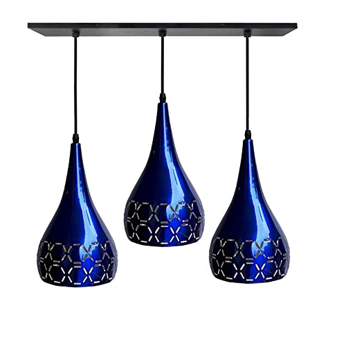 Image of GreyWings Modern OrangeDome Laser Cut Hanging Pendant Light for Ceiling - Aluminium, Drop, Antique Decor,(Bulb is not Included) Big Pack of 4