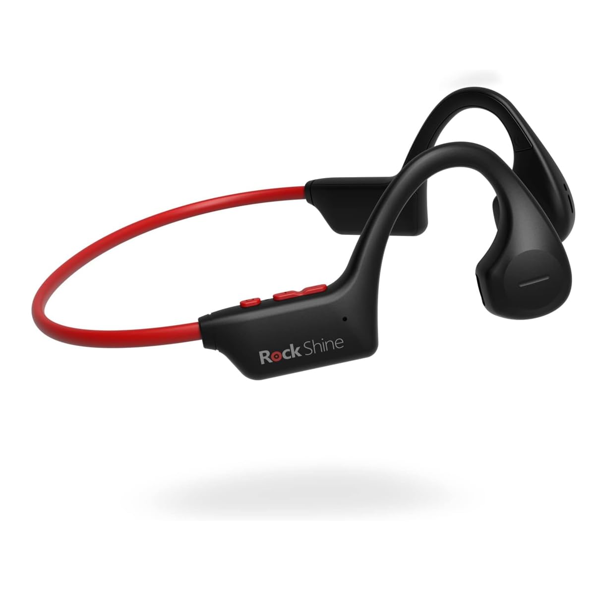 R1 - Auriculares BT Inalámbricos de Conducción, Bluetooth 5.2, Audio Hi-Fi, Resistentes al Sudor, Batería de Larga Duración, Ajuste Cómodo, Rojo