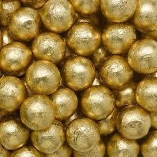 Individually Wrapped Foil Covered Chocolate Caramel Balls in a Variety of Colors, Bulk, (Gold, 5 Pounds) Great For Valentine's Day, Weddings, Anniversaries, Showers, and More!