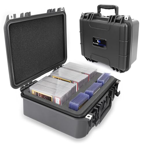 CASEMATIX Graded Card Storage Box For 40 BGS CSG PSA Graded Sports Trading Cards, IPX7 Waterproof Graded Card Case Holder With Top Loaders Card Storage or One Touch
