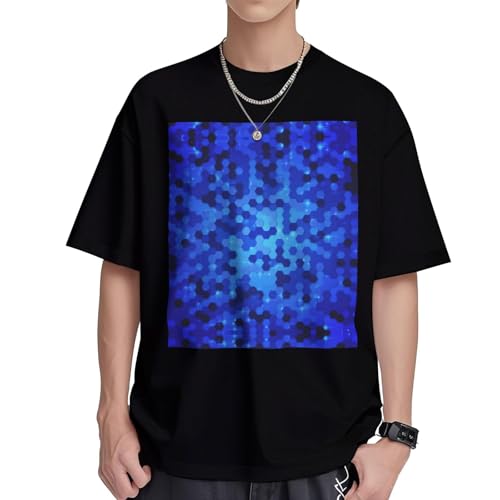 T-shirt col rond homme bleu coupe droite pour un look soigné
