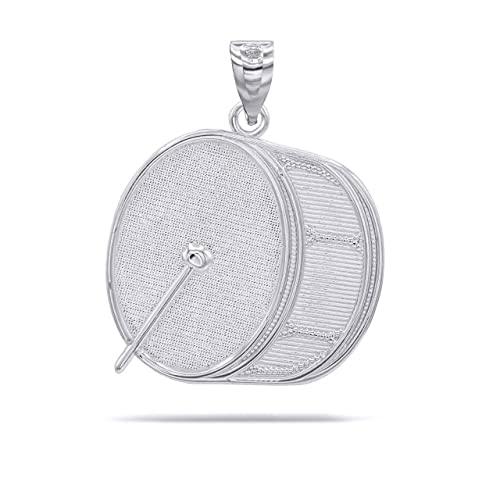 Fine Sterling Silver Marching Band Bass Drum Pendant