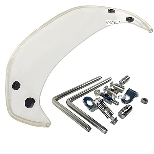 Image of Dhe Best Bike Visor Windshield /Wind Deflectors with Fittings White Compatible for TVS Jupiter