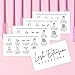 Lash Aftercare Extension Care Cards | 50 pack | Eyelash False 2 x 3.5” inches symbols 2-3 week refill instructions minimalist gold foil appearance pink white and black how to care for your extensions