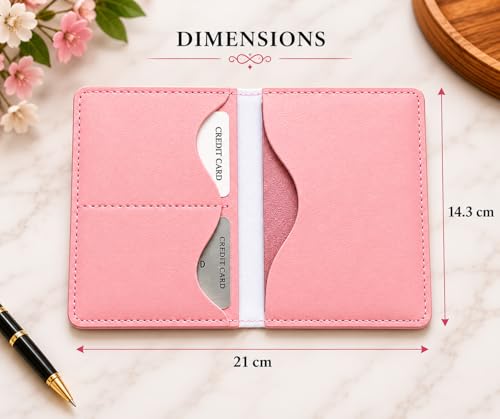 Image of Eco Leather Unisex Passport Cover and Luggage Tags (Pink)