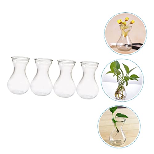 Artibetter 4pcs Hyacinth Vase Crystal Decorations for Home Retro Decor Miniture Decoration Hydroponic Vase Hyacinth Flower Vases Small Flower Vases Glass Transparent Glass Flower Vase Adorn - Image 4