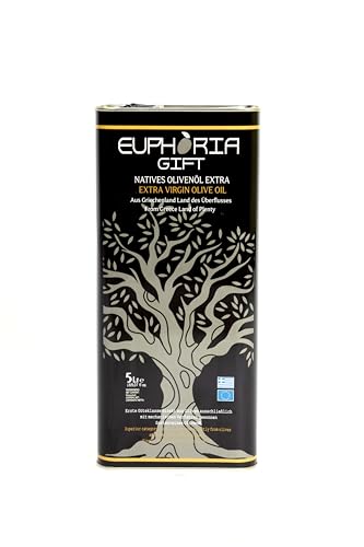 Euphoria Gift - Premium Qualität Olivenöl | Natives Extra aus Griechenland | Kaltgepresst |Ernte 2024-25|Erste Güteklasse|Handgepflückte Oliven|5 Liter Kanister für 59,90 EUR (-25%) statt 34,80 EUR bei amazon.de Bild: Euphoria Gift - Premium Qualität Olivenöl | Natives Extra aus Griechenland | Kaltgepresst |Ernte 2024-25|Erste Güteklasse|Handgepflückte Oliven|5 Liter Kanister für 59,90 EUR (-25%) statt 34,80 EUR bei amazon.de