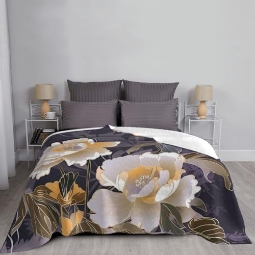 Couverture pour canapé flanelle douce violette, plaid microfibre toutes saisons - 6
