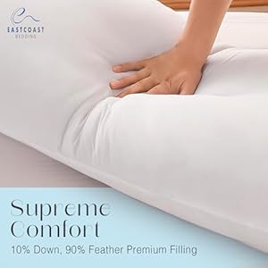 East Coast Bedding 10/90 Blend 20x54 Inch Body Pillow: Embrace Blissful Sleep with Premium Down Feather Softness and Support East Coast Bedding 1090 Blend 20×54 Inch Body Pillow Embrace Blissful Sleep with Premium Down Feather Softness and Support