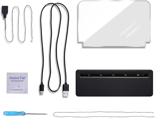 Miniatura 4 de Kyglaring Placa de identificación de acrílico transparente brillante con base de potencia diseñada para Lego Creator Expert Back to The Future Time