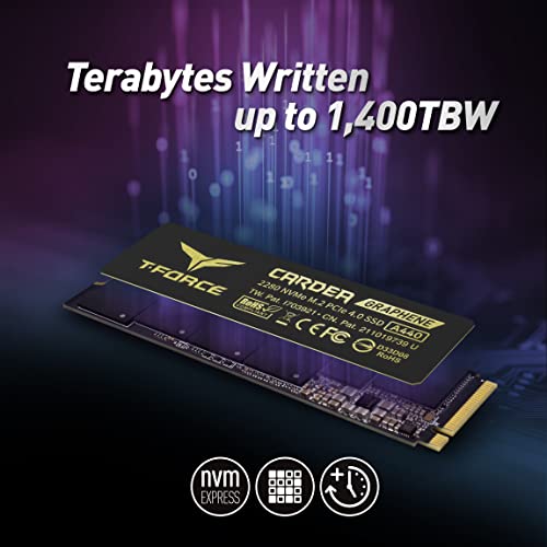Image of TEAMGROUP T-FORCE A440 Aluminum Heatsink 2TB DRAM SLC Cache 3D NAND TLC NVMe PCIe Gen4x4 M.2 2280 Internal SSD R /W 7000 /6900 MB /s TM8FPZ002T0C327