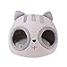 Ymgm Abnehmbare Katze Bett warmes Haustier Katze Haus Höhle Winter Kätzchen Hund Kissen Matte Katze Kopf geformt Katzen Haus Kennel Nest Indoor Winter (Size : L)