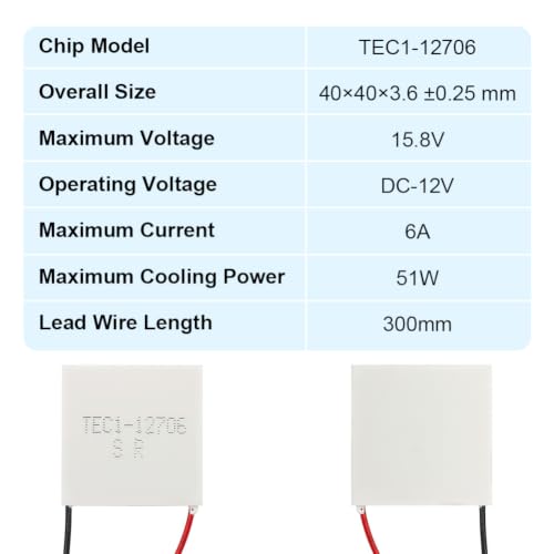 Placa de refrigeración TEC1-12706 ideal para construir mini neveras portátiles caseras 2