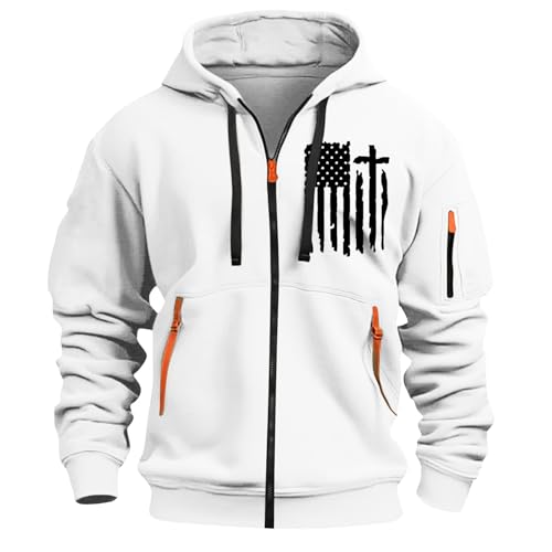 Tactical Hoodies for Men Full Zip American Flag Graphic Hooded Sweatshirts Long Sleeve Hoodie Jacket with Multi Pockets3