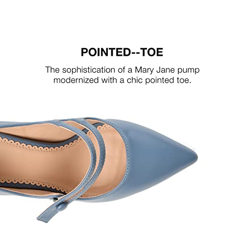 Journee Collection Women's Sidney Pump, Blue, 5.53