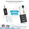 Bietrun UHF Wireless Lavalier Lapel Microphone System/Headset Mic/Stand Mic, 165ft Range, Rechargeable Transmitter Receiver, 1/4" Output, for iPhone,Android,PA Speaker,DSLR Camera,YouTube, Recording #1
