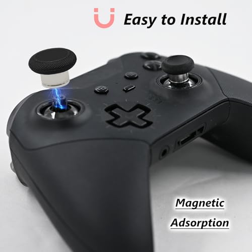 Image of 2 Pack Elite 2 Controller Short Thumbsticks Replacement for Xbox Elite Series 2 Controller,0.39in Standard Height Concave Magnetic Analog Short Joysticks Replacement for Elite Series 2 Core (Black)
