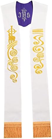 CAMDOM Fleck Priester Klerus Robe Zelebrant Chasuble Priester Kostüm